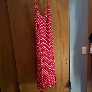 Red Polka Dot Slip Dress